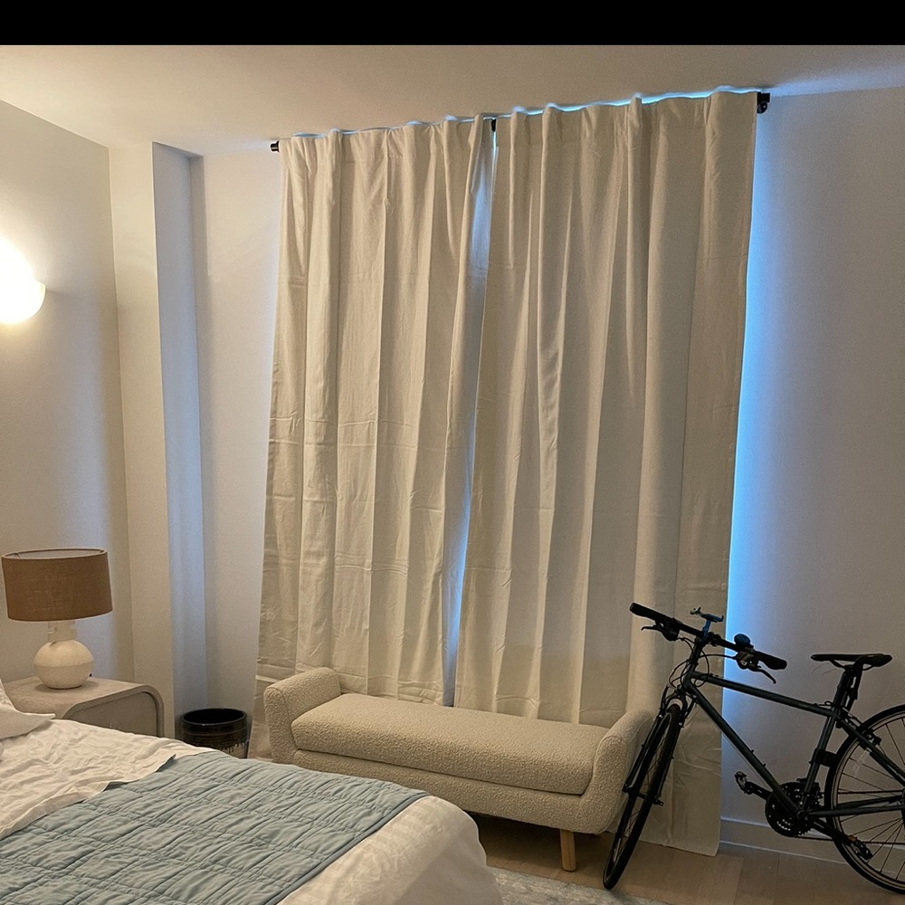 West Elm Linen Blackout Curtains (2 curtains)